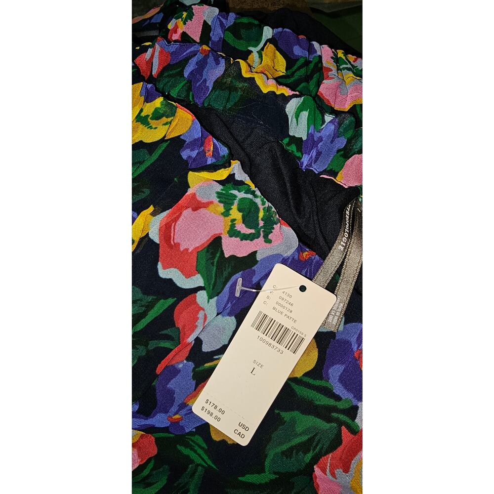 New Anthropologie The Somerset Strapless Maxi Dress $178 Large Blue Floral - Picture 8 of 9